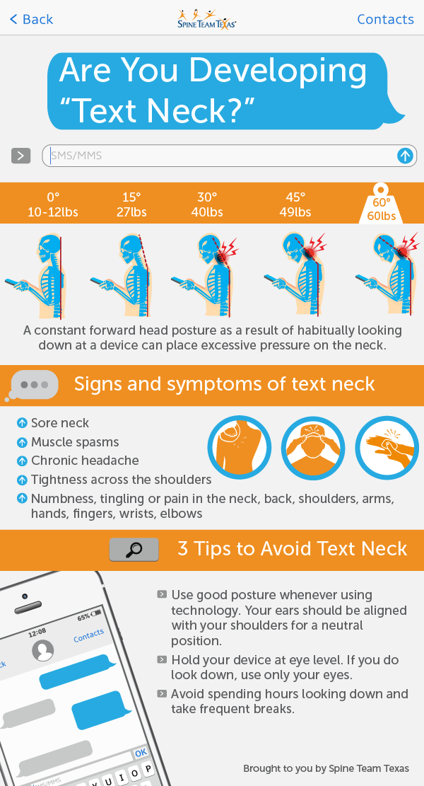 text neck infographic